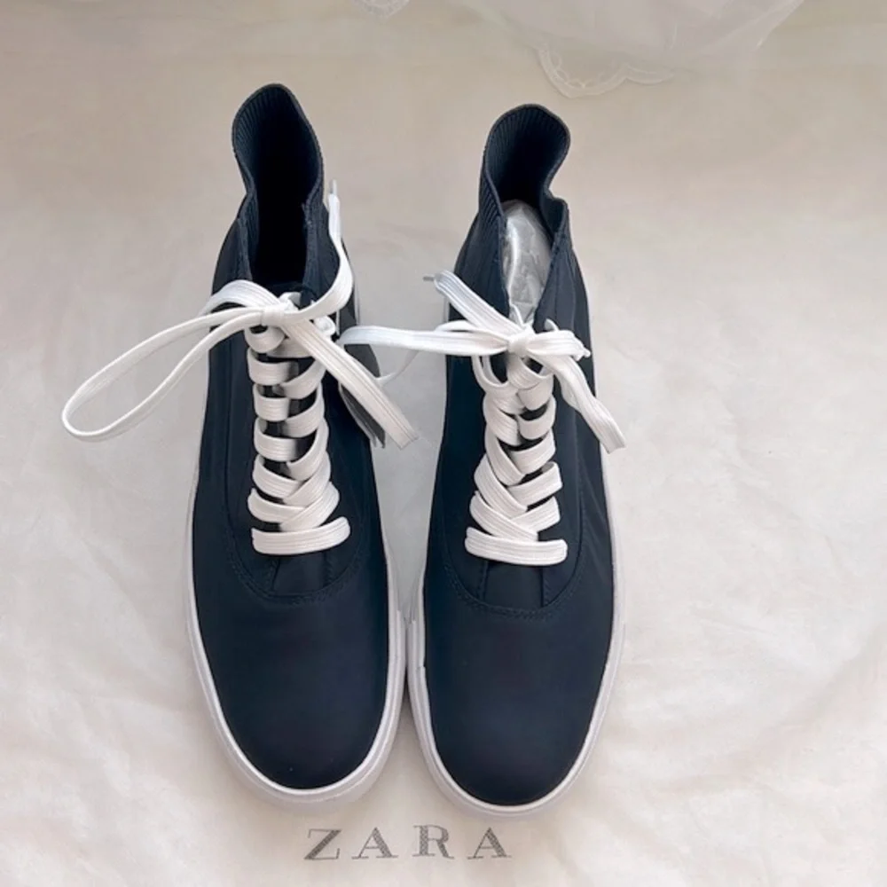 ZARA CHUNKY PLATFORM HIGH TOP SNEAKERS - Picture 4 of 13